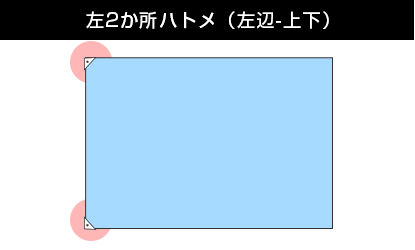 左2か所ハトメ（左辺-上下）