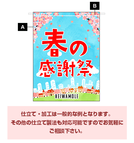 仕立て・加工は一般的な例となります。その他の仕立て製法も対応可能ですのでお気軽にご相談下さい。